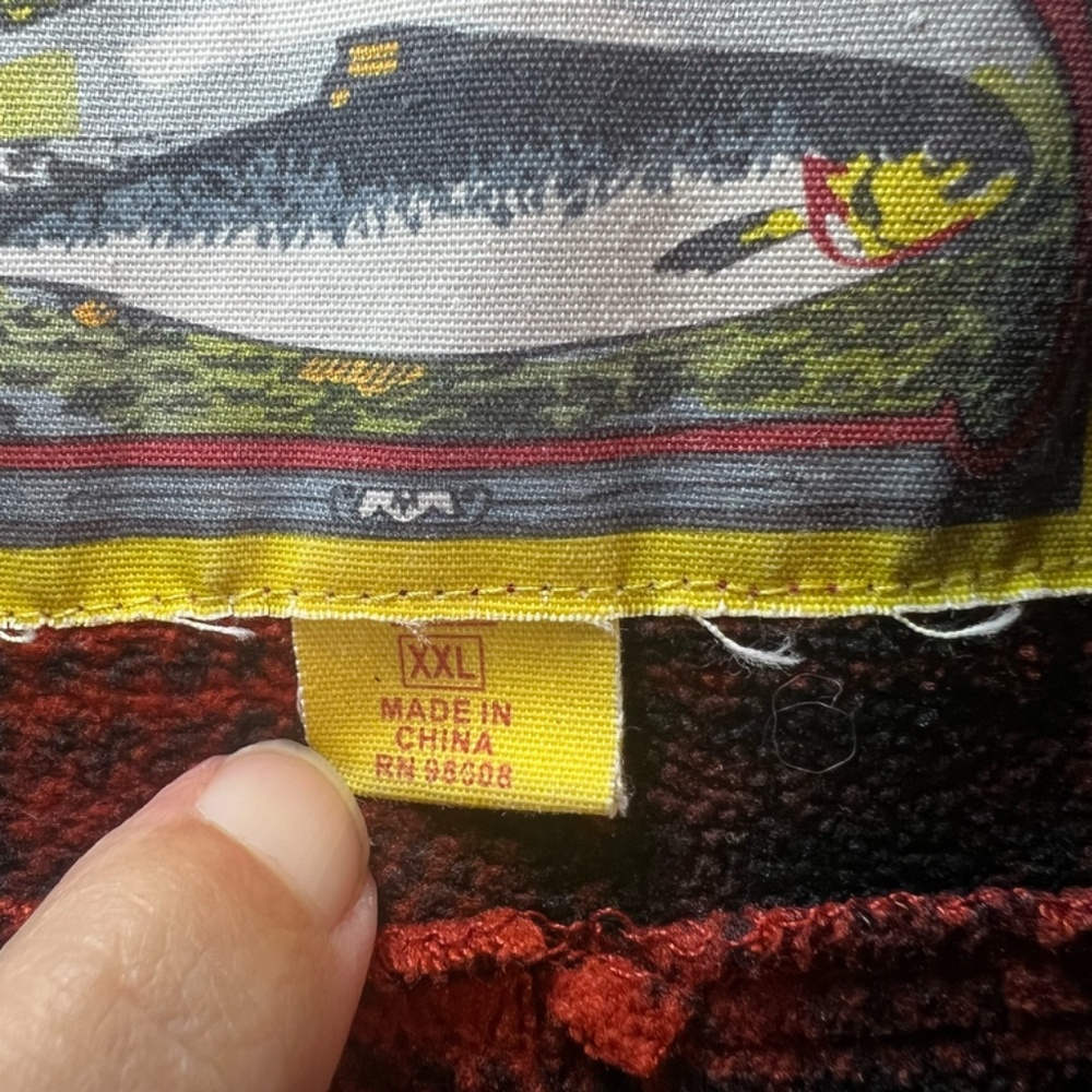 Juneau Men's Plaid Flannel Shacket Shirt Black Red Heavy Fleece Pockets Cozy XXL - Picture 3 of 12
